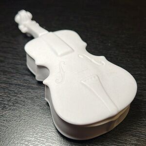 VTG Mountainside Musical Instrument Cello Violin Bisque Porcelain Trinket Box